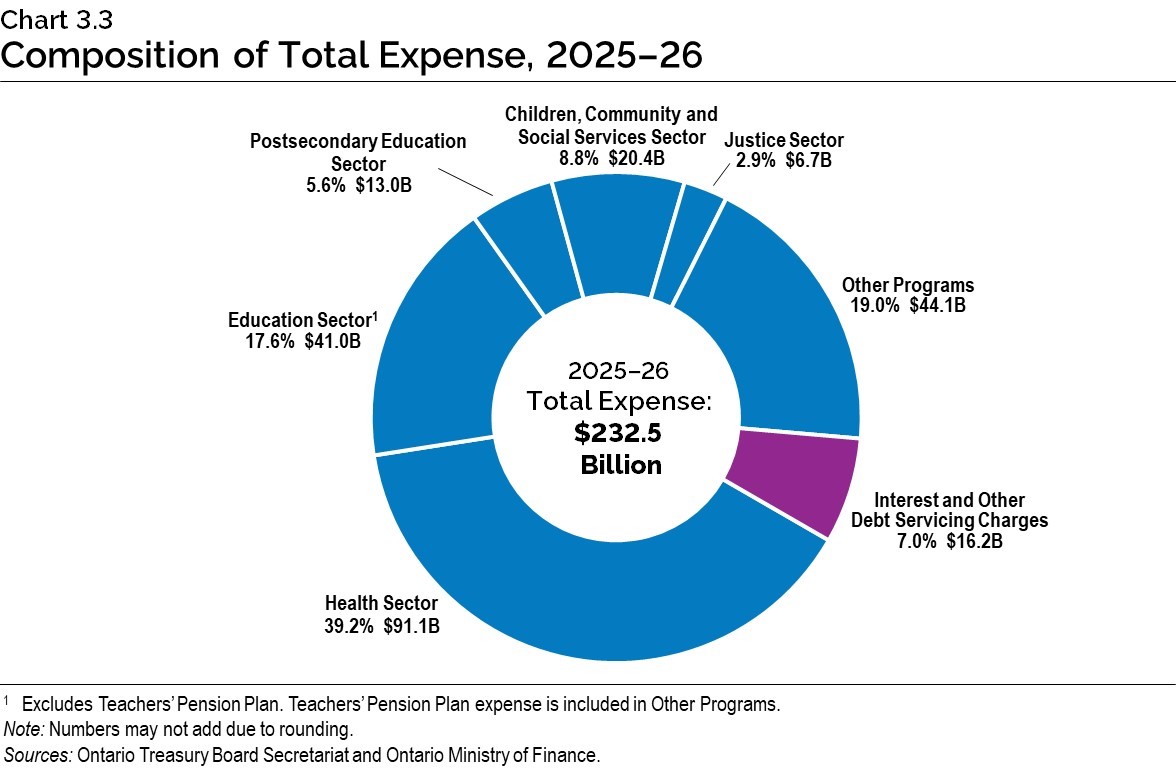 Chart 3.3: Composition of Total Expense, 2025–26
